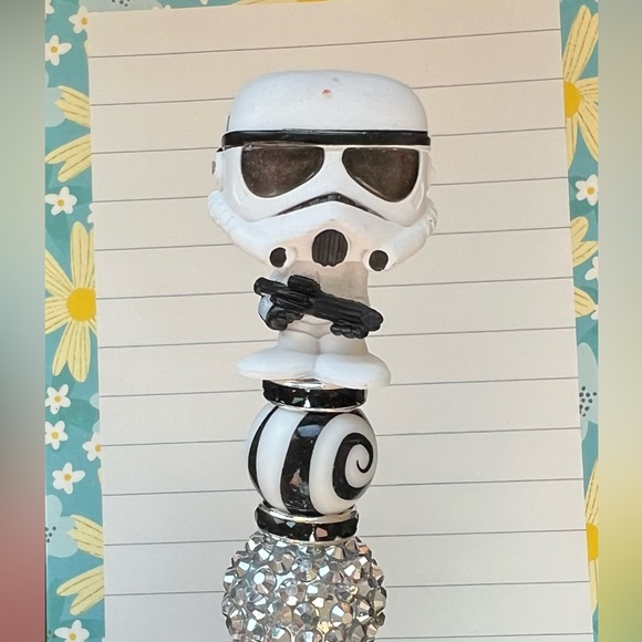 Unbranded Other - Personalized “Storm Trooper” Beaded Pen - Disney Doorables Star Wars Collection